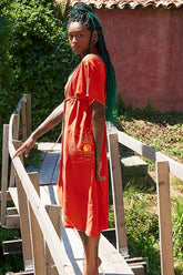 Robe de plage esprit kimono Tanza Tangerine